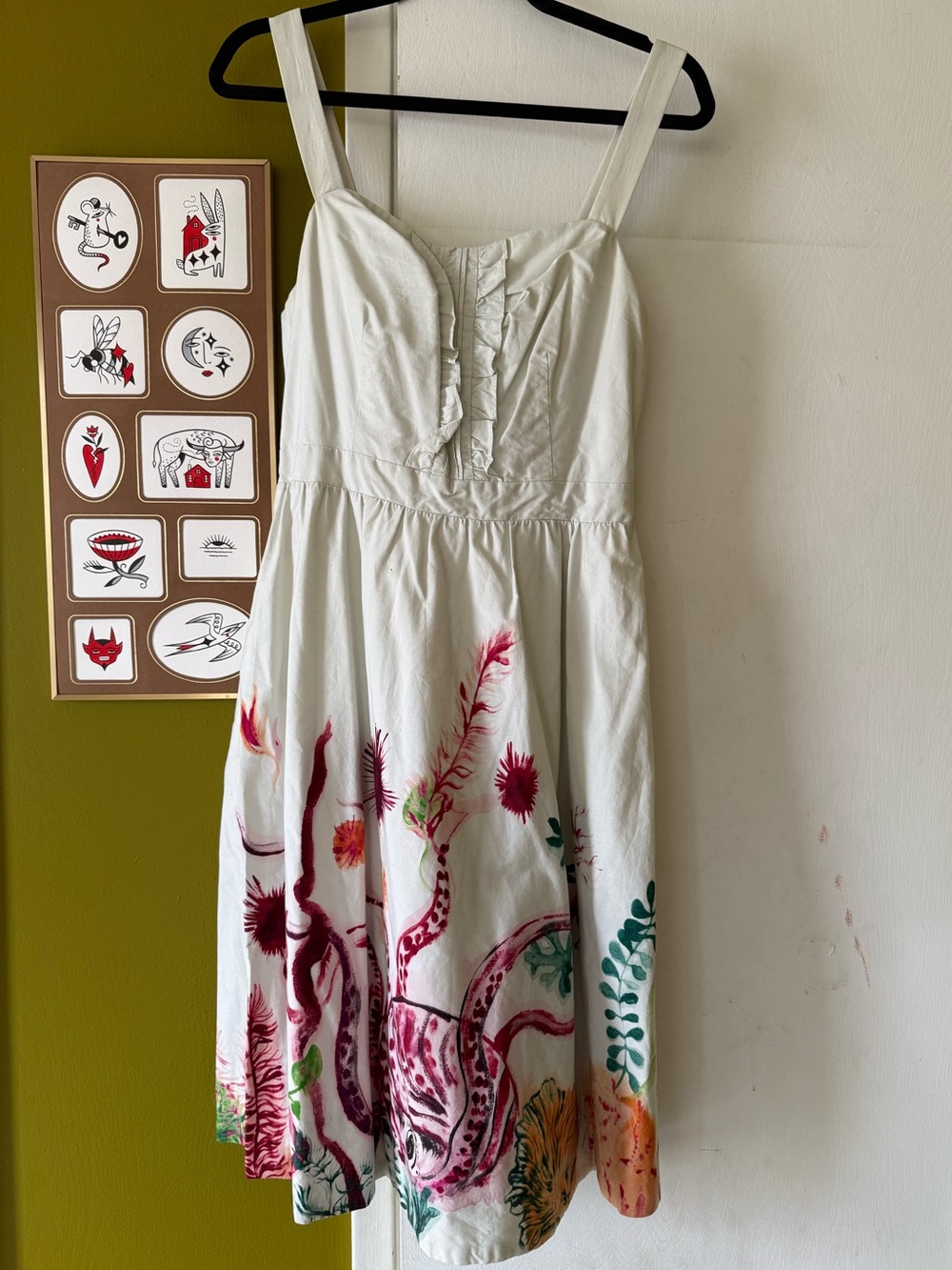 Anthropologie Nathalie Lete Paris Octopus Sea Life Print Dress